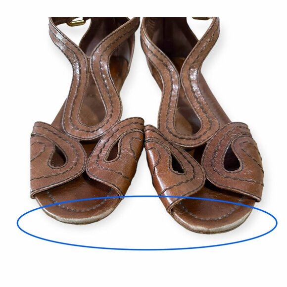 Prada Flat Gladiator Sandals, Brown Leather, Size 38.5 EU, with a Dust Bag - Picture 7 of 11